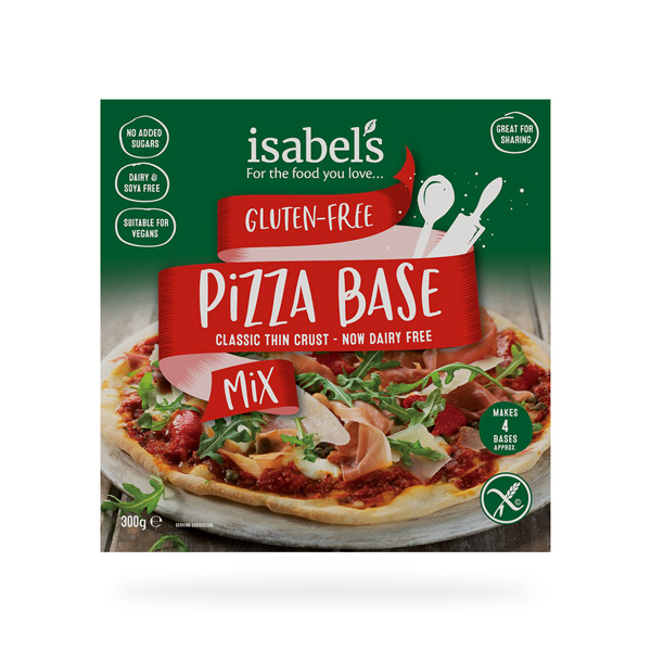 gluten and dairy free thin crust pizza base mix