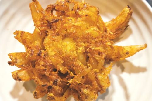 Gluten Free, Vegan Onion Bhaji Flower